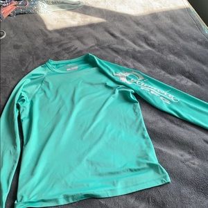 teal/green long sleeve columbia shirt